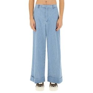 Valentino Denim Pants With Distinctive Lapels - NWT